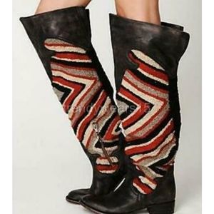 FREEBIRD, 8, EUC, CABALLERO Wool Blanket OTK Boots